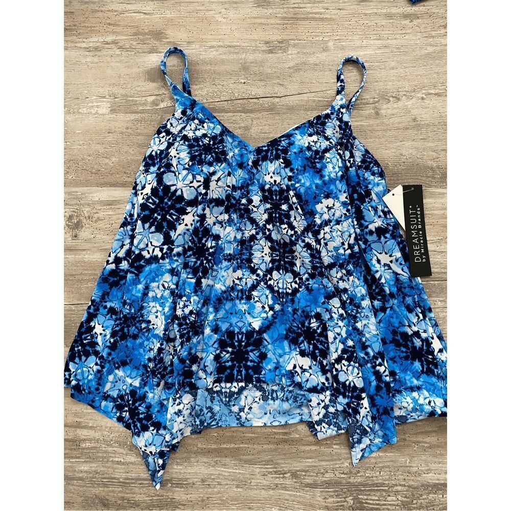Dreamsuit by Miracle Brands Swim Tankini Top Sz 10